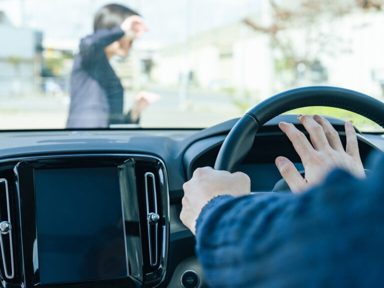 A driver honking at a distracted pedestrian. What is a pedestrian accident?