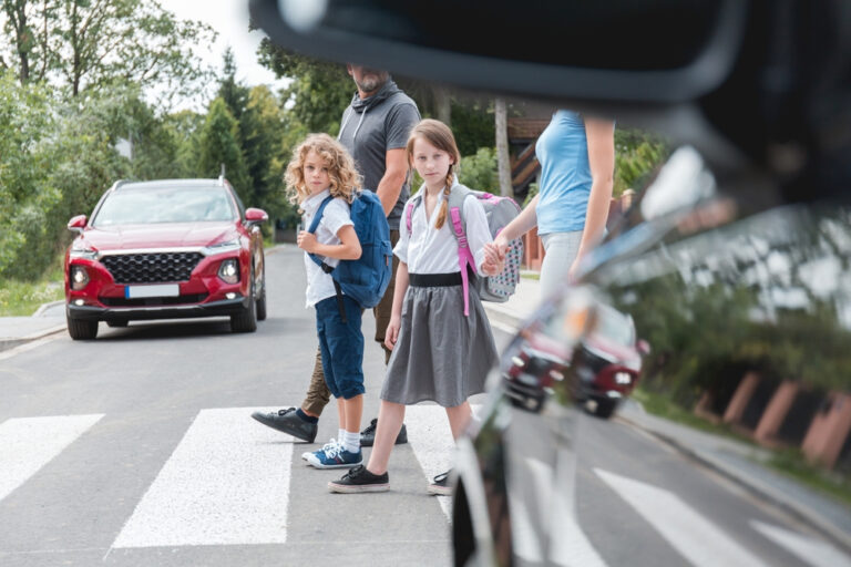 A family uses a crosswalk and avoids a dangerous accident, leaving them to wonder about the average pedestrian accident settlement.